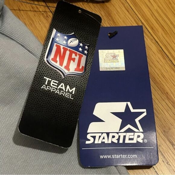 Starter Dallas Cowboys Baseball Jersey Gray Blue Size Men’s Large - Picture 7 of 10